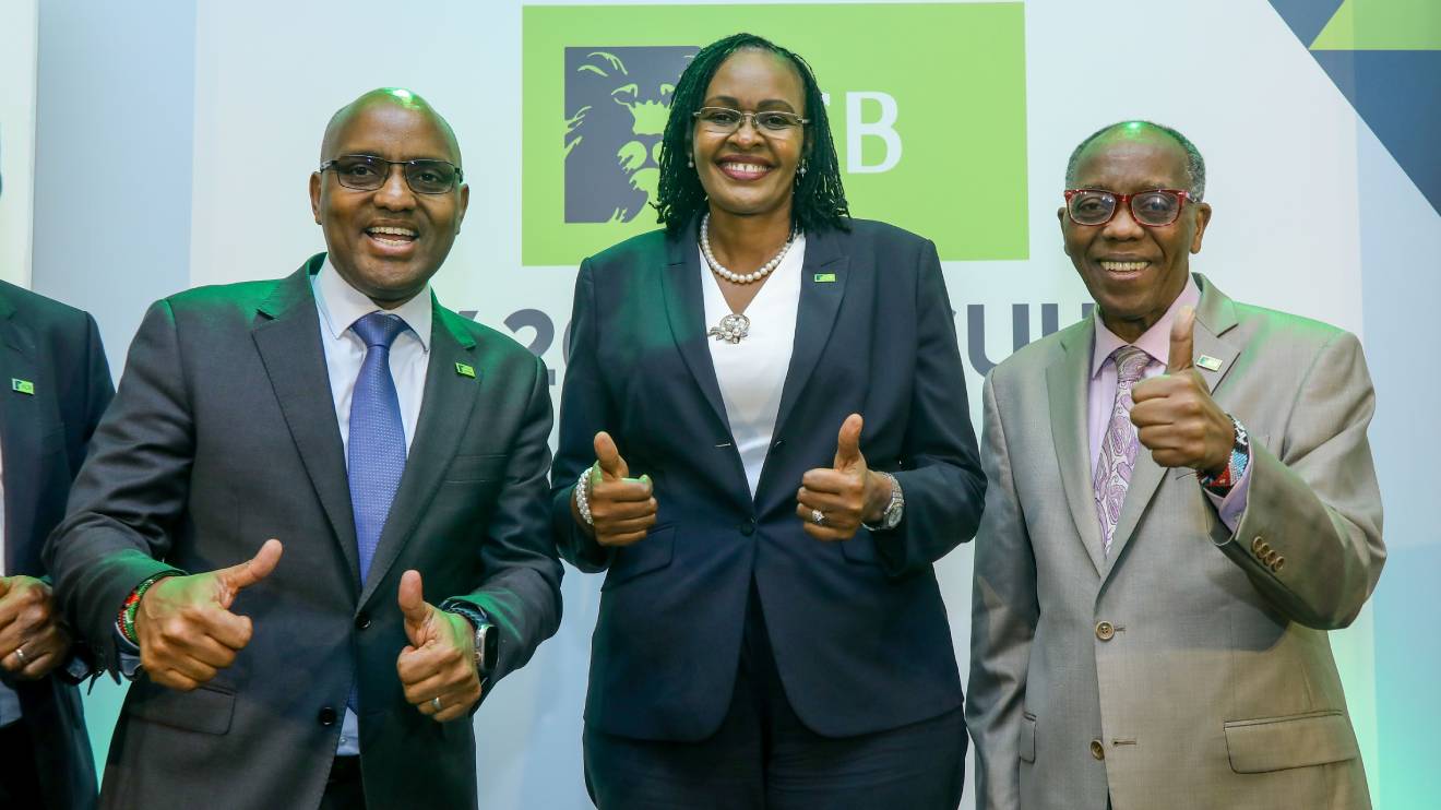 KCB Group leadership celebrating their latest results. PHOTO/COURTESY